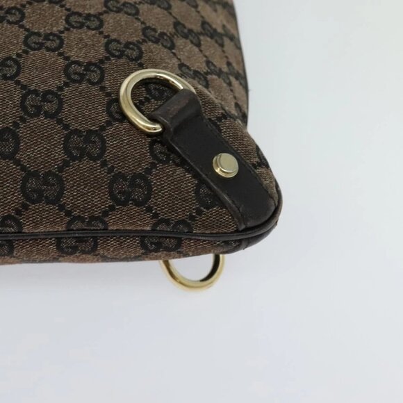 GUCCI GG Canvas Abbey Shoulder Bag Outlet Brown Gold 272400 Auth ti3133 - Picture 5 of 16